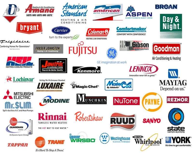 Various HVAC Brands