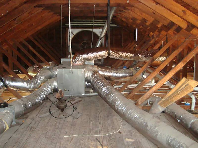 Ductwork found in attic